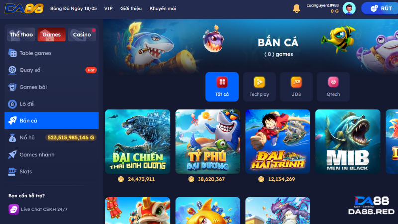 Sảnh game bắn cá đẳng cấp, thú vị và vui nhộn