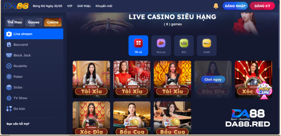 Tham gia ngay live casino hoàn trả có cơ hội nhận thưởng cực lớn 