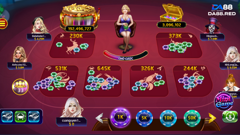 Bầu cua đại gia tại Table games