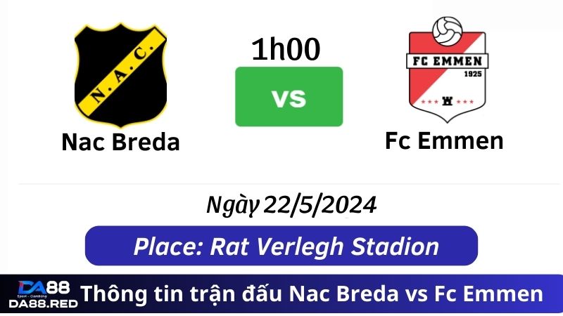 Thông tin trận đấu Nac Breda vs Fc Emmen